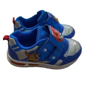 Paw Patrol Sneakers Sz 11 Blue White Kids Boys Chase Marshall